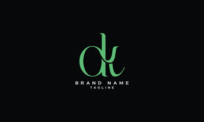 ADK, AKD, DAK, DKA, KDA, KAD, DK, KD, Abstract initial monogram letter alphabet logo design