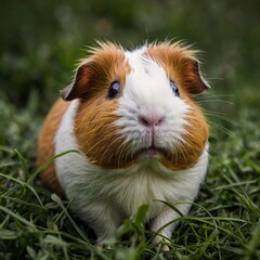 cute grass guinea pig
