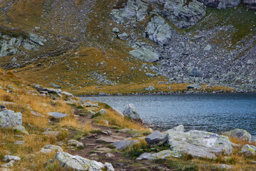Bulgaria, National Rila park, lake in the mountains