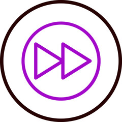 Forward Vector Line Purple Circle black