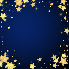 Magic stars vector overlay.  Gold stars scattered