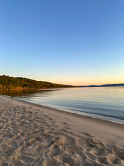 Upper Michigan beach at sunset