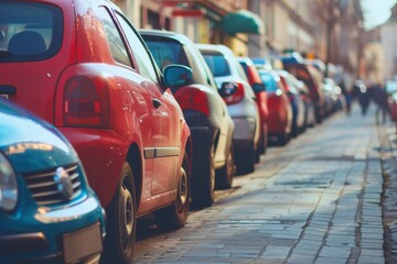 Obraz premium headlights close-up, car dealership, auto theme. Beautiful simple AI generated image in 4K, unique.