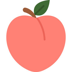 Peach Fruit Illustration Isolated Transparent Background