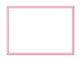 White blank whiteboard or marker board with a pink frame isolated vector