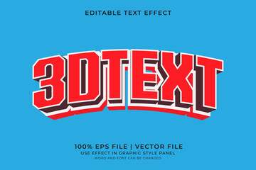 Obraz premium 3D Text effect editable vector. Embossed text effect