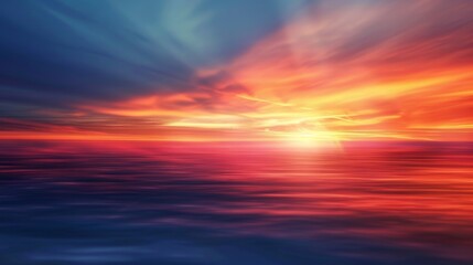 Fototapeta premium Abstract Sunrise and Sunset with Seasonal Changes in Nature Landscape: Sunlight, Hope, Paradise, Ocean Clouds, Perfect for Mobile and Computer Wallpapers, Featuring Beautiful Nature-Inspired Abstract 