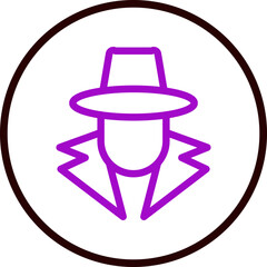 Fraud Vector Line Purple Circle Black