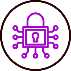 Encryption Vector Line Purple Circle Black