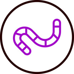 Worm Vector Line Purple Circle Black