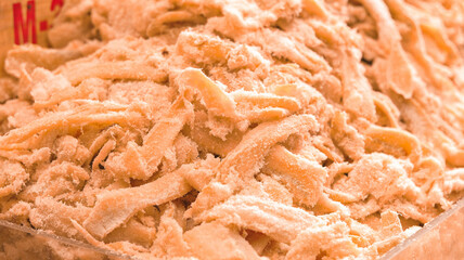 Peixe Bacalhau em uma feira de comida no brasil