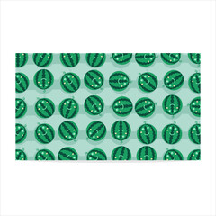 seamless pattern illustration of cute watermelon
