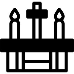 Altar, candle, church, muertos, religion Icon