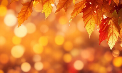 An einem sonnigen Herbsttag mit unscharfem Hintergrund.