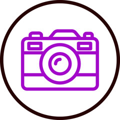 camera Vector Line Purple Circle Black
