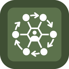 Information Resources Glyph Green Box Icon