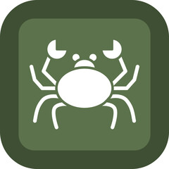 Crab Glyph Green Box Icon