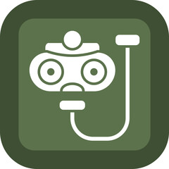 Diver Glyph Green Box Icon