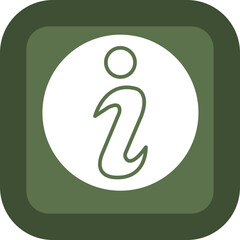 Information Glyph Green Box Icon