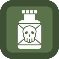 Posion Glyph Green Box Icon
