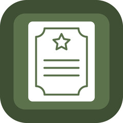 Greeting Card Glyph Green Box Icon