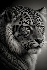 Obraz premium white tiger portrait, ai generated