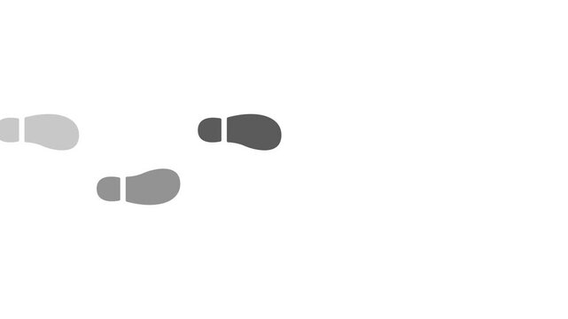 sandals foot print animation step walking foot running people