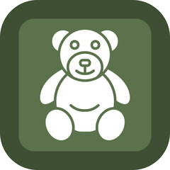 Bear Glyph Green Box Icon
