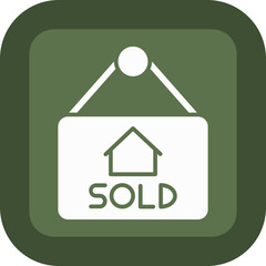 Sold Glyph Green Box Icon