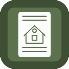 Brochuers Glyph Green Box Icon
