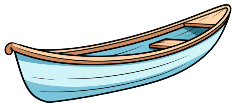 PNG Canoe boat watercraft vehicle rowboat.