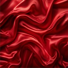 Fototapeta premium Abstract Red Satin Background: Perfect for Mobile and Computer Wallpapers, Celebrations, National Day, and Christmas Festive Themes, Featuring Natural Curves and Abstract Scenic Art, High-Resolution A