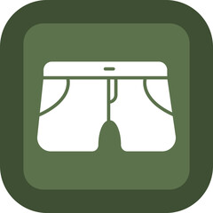 Shorts Glyph Green Box Icon