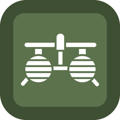 Surgical Glasses Glyph Green Box Icon