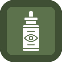 Eye Spray Glyph Green Box Icon