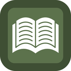 Learning Glyph Green Box Icon