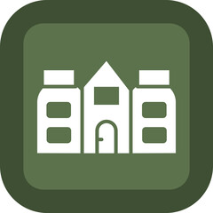 Shopping Mall Glyph Green Box Icon