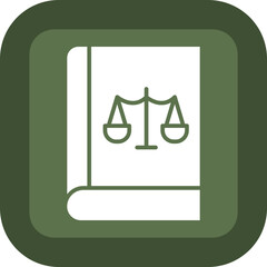 Book Glyph Green Box Icon