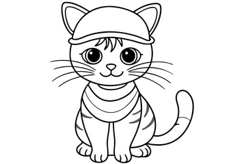 A cute cat with a hate