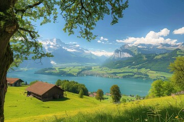 Watercolor painting of a winter forest with tall, snow-covered pine trees, copy space banner, vintage background . Beautiful simple AI generated image in 4K, unique.