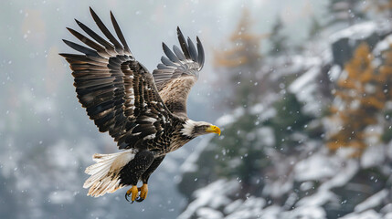 Obraz premium bald eagle in flight
