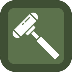 Reflex Hammer Glyph Green Box Icon