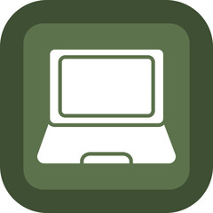 Laptop Glyph Green Box Icon