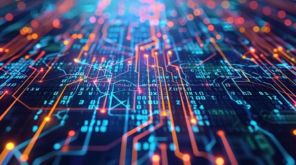 Abstract digital connections showcasing blockchain technology with data integration and secure networks. Conceptual illustration representing the future of digital communication, cryptocurrency transa