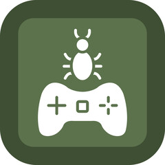 Bug Report Glyph Green Box Icon