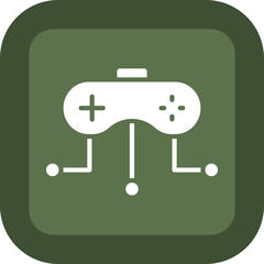 Distribution Network Glyph Green Box Icon