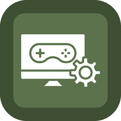 Project Management Glyph Green Box Icon