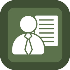 Advisor Glyph Green Box Icon
