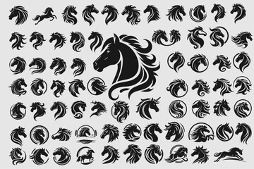 Horse Head vector logo design Vintage Horse logo vector for Business Identity