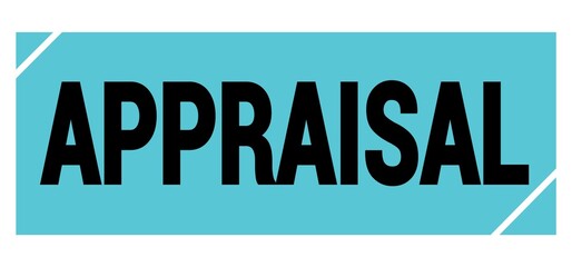 APPRAISAL text on blue-black grungy stamp sign.